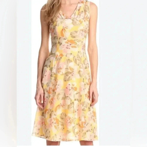 Pendleton floral yellow Paradise Dress size 18 - Picture 1 of 6